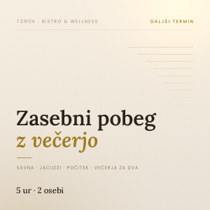 DARILNI BON - 5-URNI POBEG + VEČERJA 11:30-16:30 - 2 OSEBI